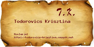 Todorovics Krisztina névjegykártya