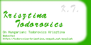 krisztina todorovics business card